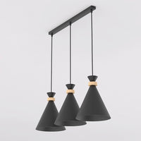 Zero hanglamp hout 3-lichts zwart