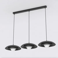 SKIN 3-lichts hanglamp - Zwart frame wit glas - Mooier Thuis