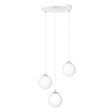ROYAL 3-lichts hanglamp - Wit glas