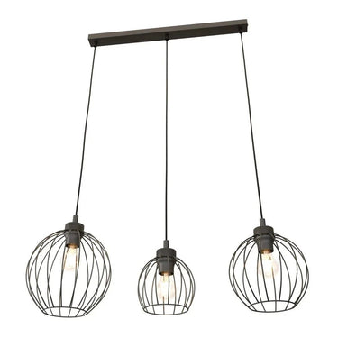 NANDO 3-lichts hanglamp - Zwart draad