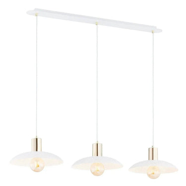 SPIRIT 3-lichts hanglamp - Wit goud accent