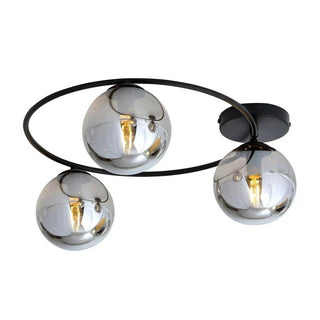 SOPRA 3-lichts plafondlamp - Smoked glas