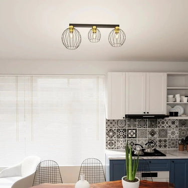 NEST 3-lichts plafondlamp - Zwart goud