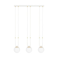 Emibig GLAM 3-lichts hanglamp - Wit glas