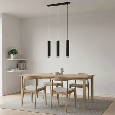 KIBO 3-lichts hanglamp - Zwart chroom