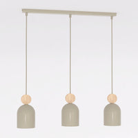 Mesi hanglamp hout 3-lichts mokka naturel