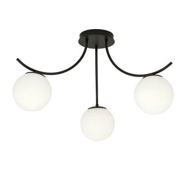 BOSTON 3-lichts plafondlamp - Wit glas