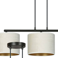 Emibig HILDE 3-lichts hanglamp - Wit fluweel