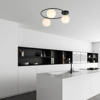 Emibig SOPRA 3-lichts plafondlamp – Wit/zwart