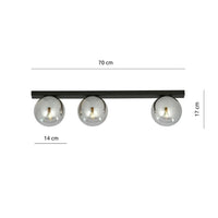 Emibig FIT 3-lichts plafondlamp - Smoked glas