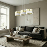 Lux hanglamp 3-lichts wit goud