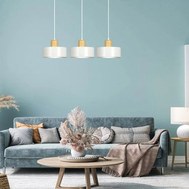 TORIN 3-lichts hanglamp - Wit frame