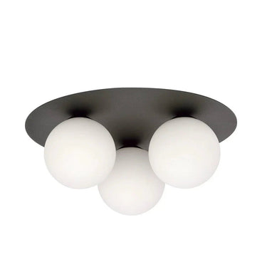 SOLAR 3-lichts plafondlamp - Wit glas
