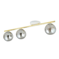 Emibig MONZA 3-lichts plafondlamp - Smoked glas - Wit-goud