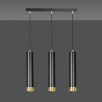 Emibig KIBO 3-lichts hanglamp - Zwart goud