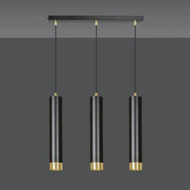 KIBO 3-lichts hanglamp - Zwart goud