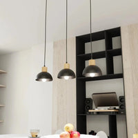 Emibig SECO 3-lichts hanglamp - Zwart met hout