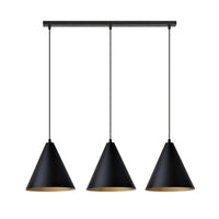 Emibig REBEL 3-lichts hanglamp - Zwart goud