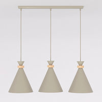 Zero hanglamp hout 3-lichts mokka