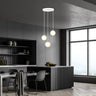 ROYAL 3-lichts hanglamp - Wit glas hanglamp met ronde bol - sfeervol in een Retro interieur