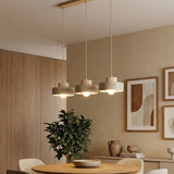 Mooier Thuis - Kivi hanglamp hout 3-lichts mokka hanglamp met lampenkap - metaal en hout