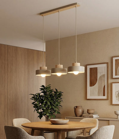 Kivi hanglamp hout 3-lichts mokka