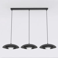 Emibig SKIN 3-lichts hanglamp - Zwart frame wit glas
