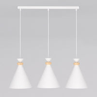 Zero hanglamp hout 3-lichts wit