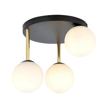 DOLCE 3-lichts plafondlamp – Wit/zwart