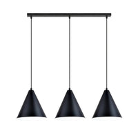 Emibig REBEL 3-lichts hanglamp - Zwart met witte binnenkant