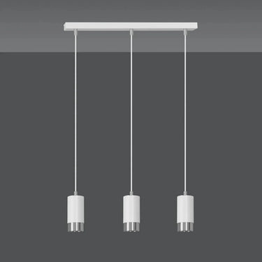 FUMIKO 3-lichts hanglamp - Wit Chroom