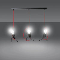 Emibig BOBI 3-lichts hanglamp - Zwart frame