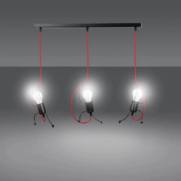 BOBI 3-lichts hanglamp - Zwart frame
