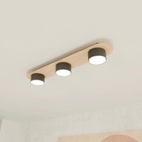 Emibig DIAZ 3-lichts plafondlamp - Zwart hout