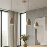 Mooier Thuis - Kru hanglamp hout 3-lichts mokka hanglamp met lampenkap - metaal en hout