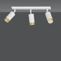Emibig HIRO 3-lichts plafondlamp - Wit met gouden accenten