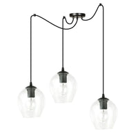 Emibig LEVEL 3-lichts hanglamp - Helder glas