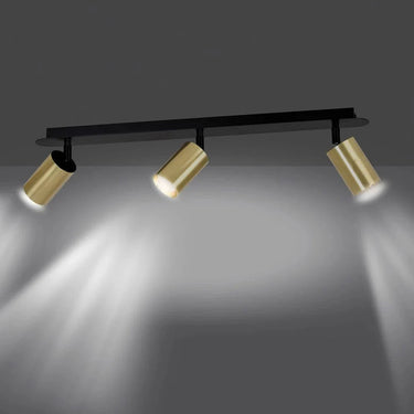 ZEN 3-lichts spotbalk - Zwart goud