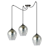 Emibig LEVEL 3-lichts hanglamp - Smoked glas