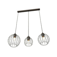 Emibig NANDO 3-lichts hanglamp - Zwart draad