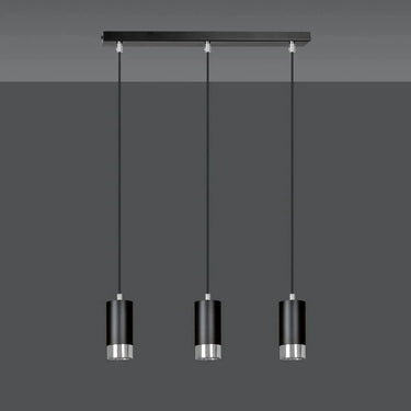 FUMIKO 3-lichts hanglamp - Zwart chroom
