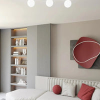 OPUS 3-lichts plafondlamp - Wit glas - afbeelding 2