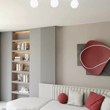 OPUS 3-lichts plafondlamp - Wit glas
