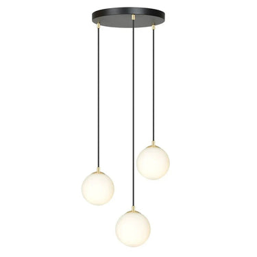 ROYAL 3-lichts hanglamp – Wit/zwart