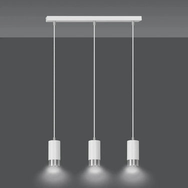 FUMIKO 3-lichts hanglamp - Wit Chroom