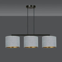 Emibig HILDE 3-lichts hanglamp - Grijs fluweel - Mooier Thuis
