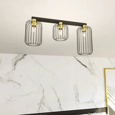 BARN 3-lichts plafondlamp - Zwart Goud