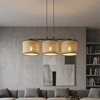 Eco hanglamp rotan 3-lichts naturel