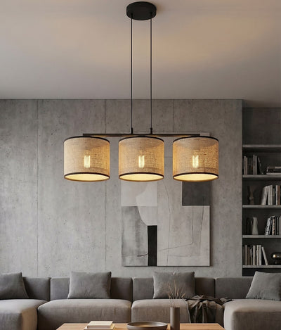 Eco hanglamp rotan 3-lichts naturel