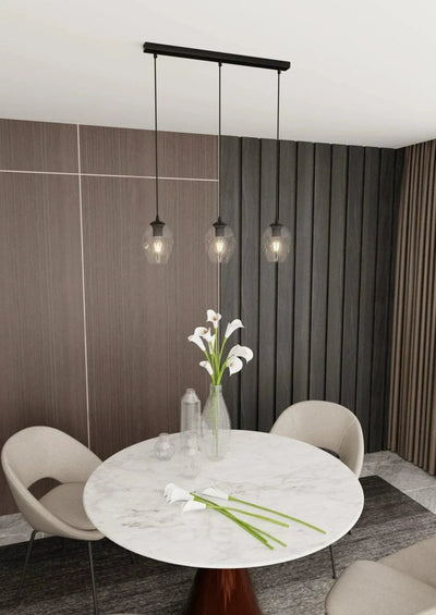 ISTAR 3-lichts hanglamp - Helder glas